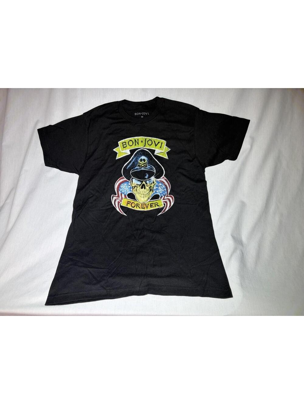 Bon Jovi Forever Skull Graphic Band T Shirt Black Men’s Medium Rock Music Tee